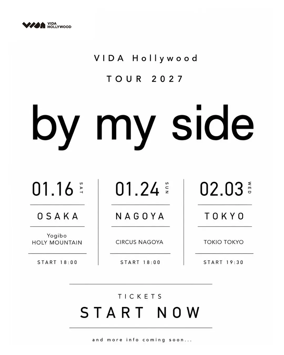 VIDA Hollywood 東名阪ツアー「by my side」東京公演